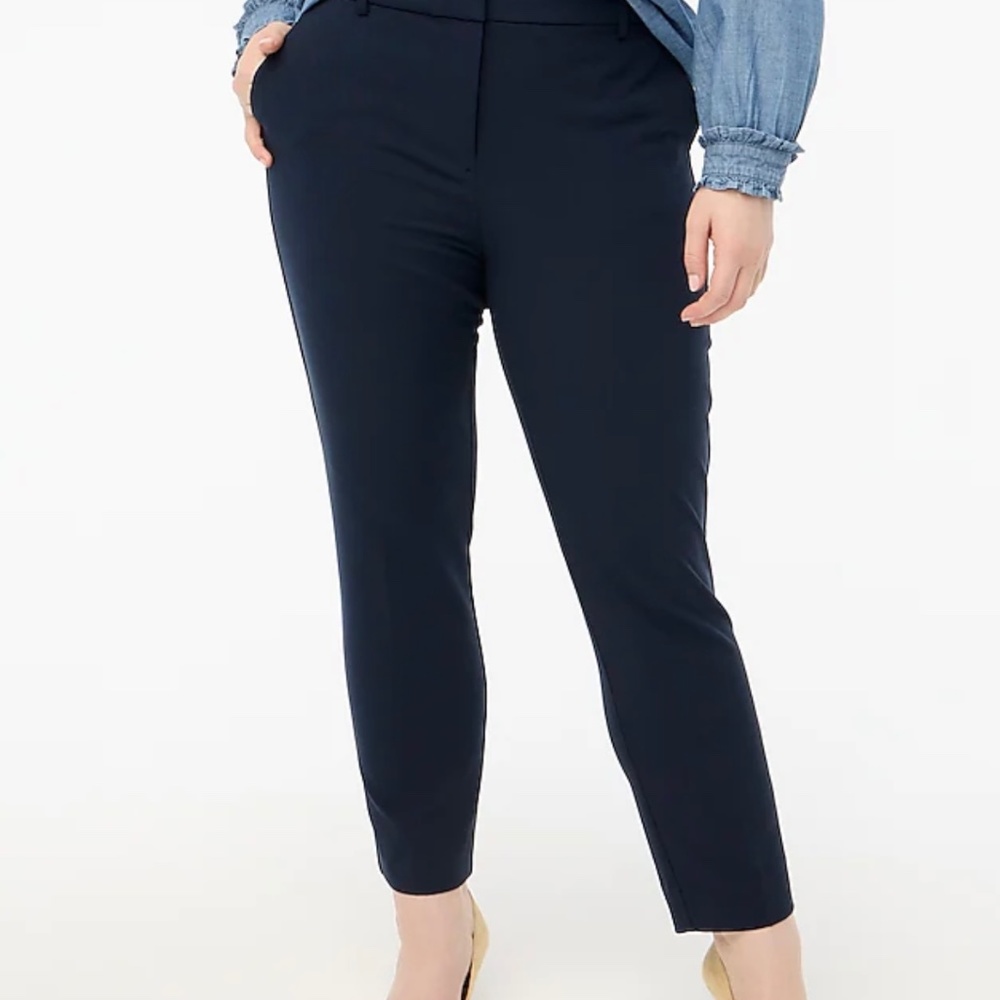 Banana Republic Dress Pants Women's Petite 4P Navy Blue Cropped Capri